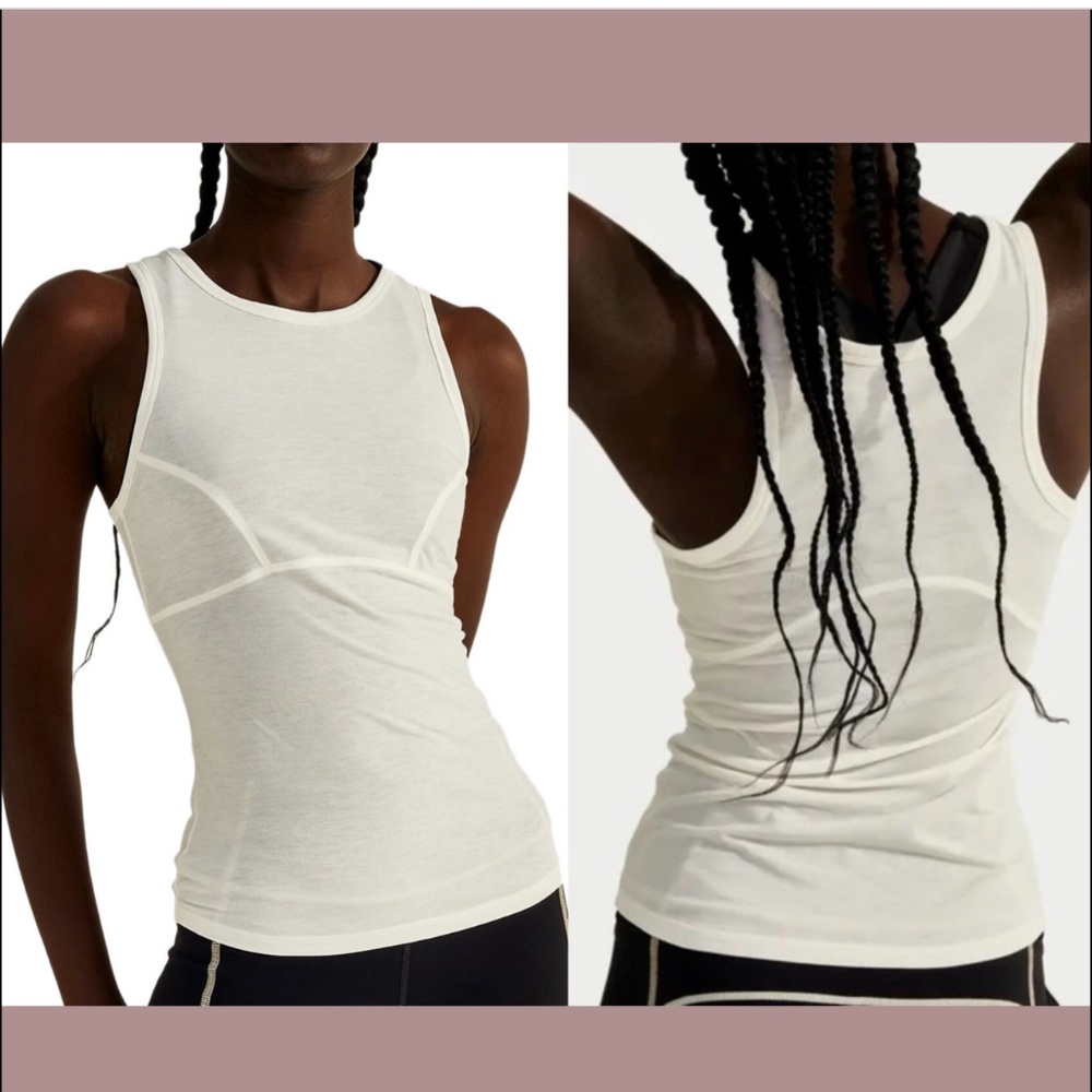 NWT Sweaty Betty‎ x Halle Berry [ Medium ] Frankie Tank in Lily White